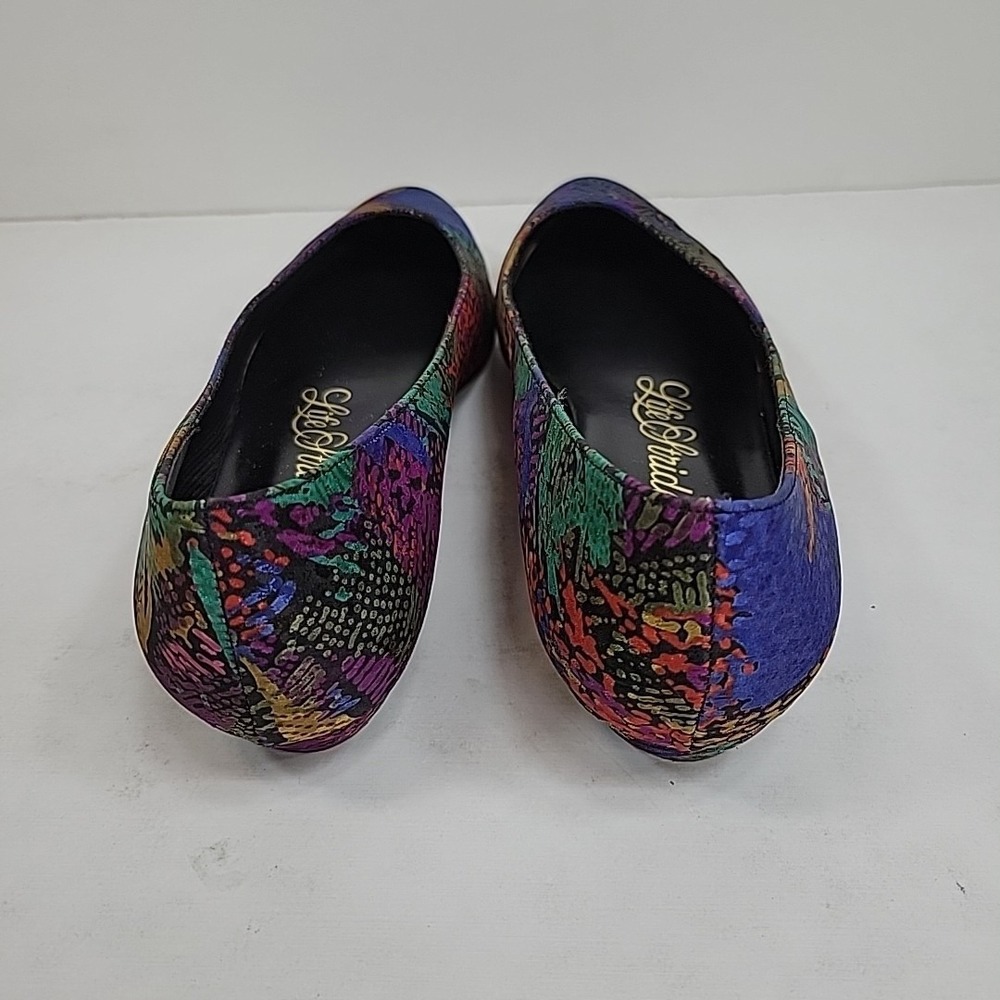 Life Stride Multicolor Printed Pointed Toe Flats with Matching Crossbody Bag - Picture 2 of 8